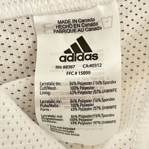 Adidas Size XL New Jersey Devils White Black Red Alt Pro Hockey Game Socks - Picture 7 of 7